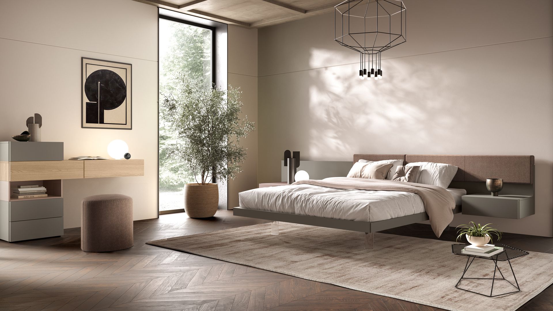 Contemporary bedroom interior